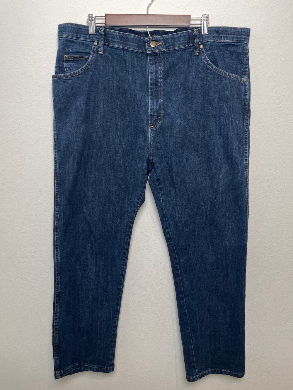 Wrangler Rugged Wear Flex Jeans Mens 42x30 Dark Wash Straight Stretch Denim